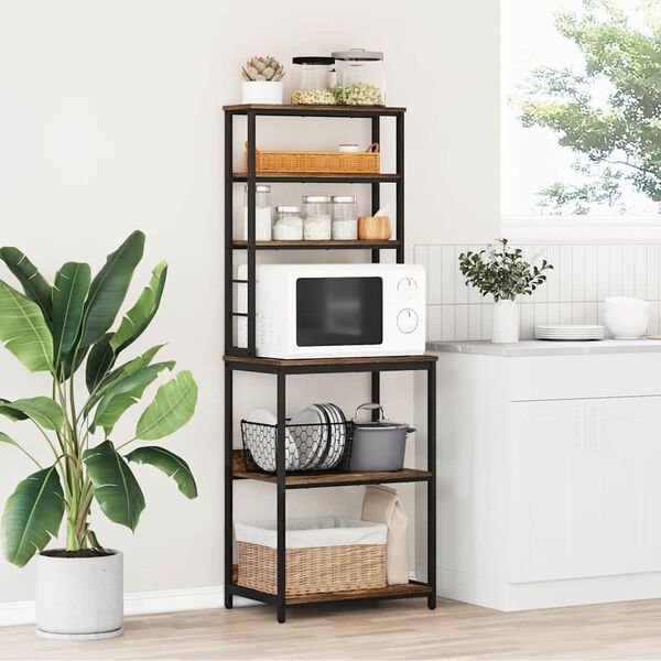 vidaXL Virtuves plaukts Dūmaka ozols 60 x 40 x 168 cm