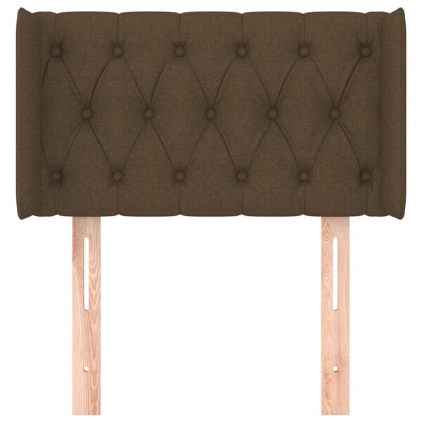 vidaXL galvgalis ar malām, 83 x 16 x 78/88 cm, tum&scaron;i brūns audums