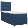 vidaXL Kontinentālā gulta ar matraci Zila 90 x 190 cm Audums