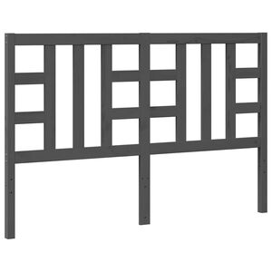 vidaXL gultas galvgalis, pelēks, 146x4x100 cm, priedes masīvkoks