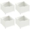 vidaXL Zāliena Apmale 4 gab. 60 x 60 x 35 cm Tērauds Balts