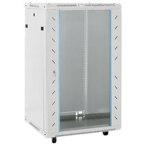 vidaXL 18U servera skapis, 19", IP20, pelēks, 60x60x100 cm
