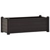 vidaXL augstā puķu kaste, antracītpelēka, 100x43x35 cm, PP