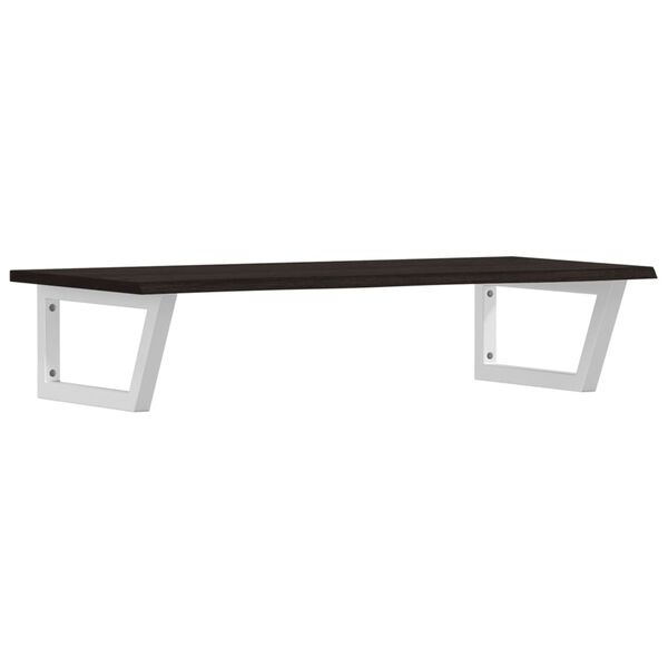 vidaXL izlietnes plaukts, stiprināms pie sienas, tērauds, ozola koks