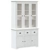vidaXL augstais skapis BODO, 115,5x43x200,5 cm, priedes koks, balts