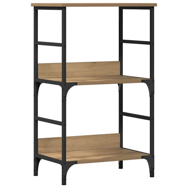 vidaXL grāmatu plaukts, koka krāsa, 50x33x82 cm, inženierijas koks