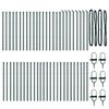 vidaXL Žoga āķis Cits 52 pcs Zaļa 3,2 x 3,2 x 120 cm Tērauds