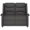 vidaXL divvietīgs masāžas krēsls, atgāžams, tumši pelēks audums
