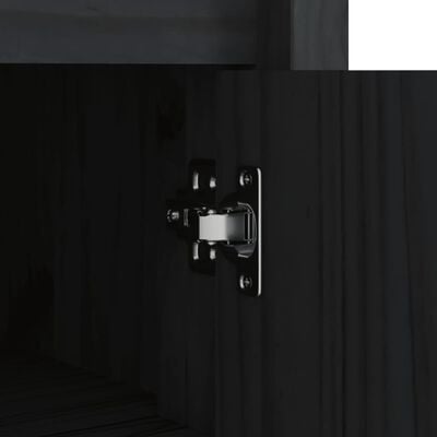vidaXL āra virtuves skapītis, melns, 106x55x64 cm, priedes masīvkoks