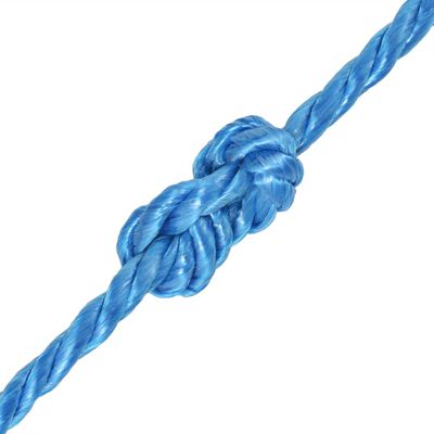 vidaXL vīta virve, polipropilēns, 10 mm, 500 m, zila