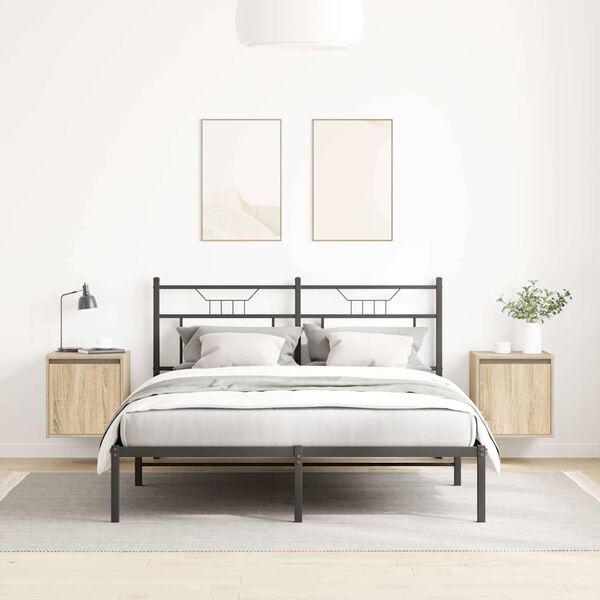 vidaXL sienas naktsskapī&scaron;i, 2 gab., ozolkoka krāsa, 38x34x40 cm