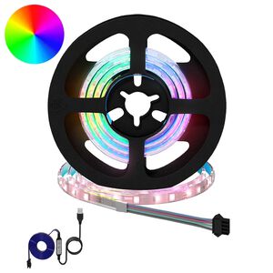 vidaXL LED stripa 2 gab. Melna un caurredzama Vara un plastmasa