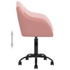 vidaXL grozāmi virtuves krēsli, 4 gab., rozā samts