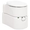 vidaXL integrētā kempinga tualete, balta, 24+17 L, HDPE un tērauds