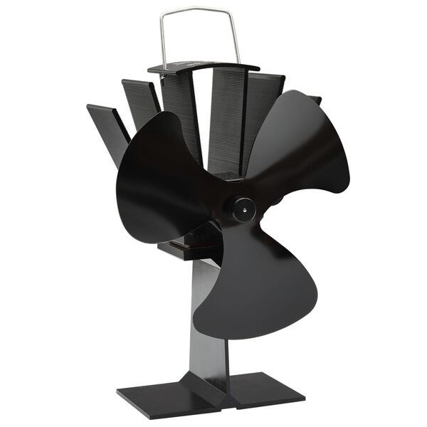 vidaXL karstuma izplūdes ventilators, 3 lāpstiņas, melns