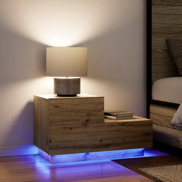 vidaXL Nakts skapītis ar atvilktni Artisānā ozols 70 x 36 x 40,5 cm