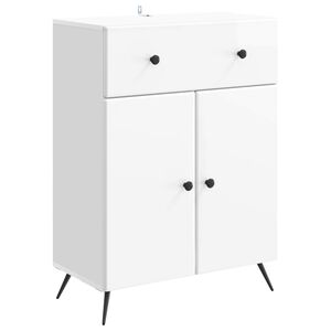 vidaXL Puse Spīdīgi balts 66 x 34,5 x 90 cm Inženierijas koks