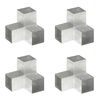 vidaXL stabu savienotāji, Y forma, 4 gab., cinkots metāls, 101x101 mm