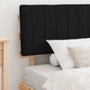 vidaXL Gultas rāmis ar polsterētu galvas balstu Melna 100 x 200 cm