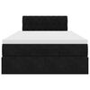 vidaXL Osmaņu gultas rāmis ar matrača&LED melns 120x200cm Velvet