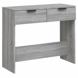 vidaXL konsoles galds, pelēka ozolkoka, 90x36x75 cm, inženierijas koks