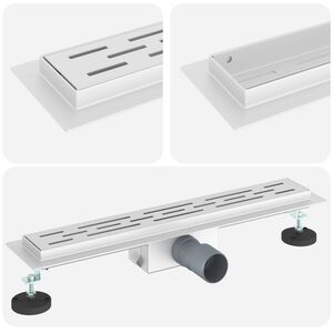 vidaXL Du&scaron;as notekvads ar lineāru dizainu Sudraba 50 cm