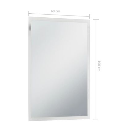vidaXL vannasistabas spogulis ar LED, 60x100 cm
