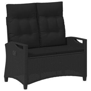 vidaXL Dārza sols Melna 105 x 60 x 112 cm Tērauds un poliesters