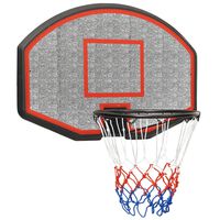 vidaXL basketbola vairogs, melns, 71x45x2 cm, polietilēns