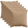 vidaXL Spilvenu pārvalks 6 gab. HOUTEN Brūna 30 x 30 cm kordurojs