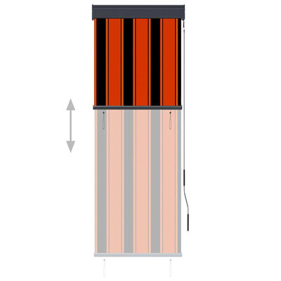 vidaXL āra ruļļu žalūzija, 60x250 cm, brūna un oranža