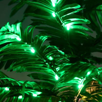 vidaXL mākslīgā palma, 136 silti baltas LED, 220 cm