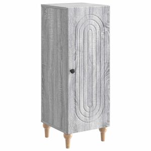 vidaXL Puse Pelēks Sonoma ozols 33 x 34,5 x 90 cm Inženierijas koks