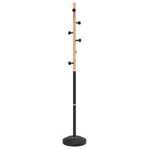 vidaXL mēteļu pakaramais, melns, 177 cm, pulverkrāsota dzelzs