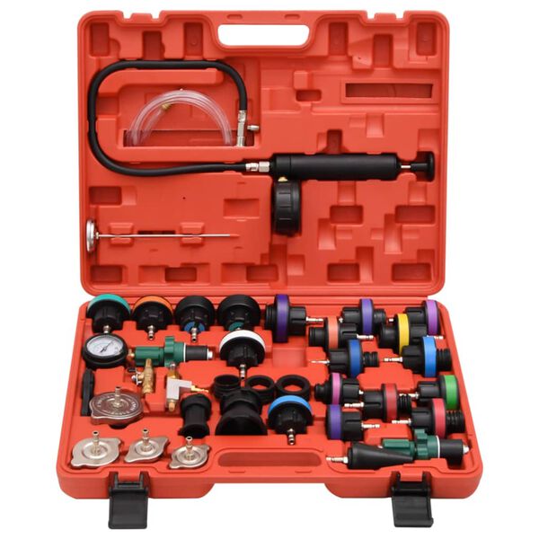 vidaXL dzesēšanas sistēmas spiediena mērītājs, sarkans, 52x40,5x9,5 cm