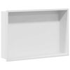 vidaXL Du&scaron;as ni&scaron;a Balts 45 x 30 x 9,5 cm Nerūsējo&scaron;s tērauds