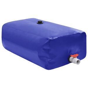 vidaXL ūdens tvertne ar krānu, saliekama, 100 L, PVC