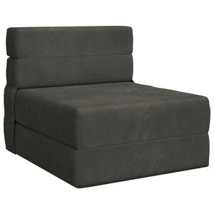 vidaXL Salokāms dīvāngulta Tum&scaron;i pelēka 70 x 72 x 60 cm Audums