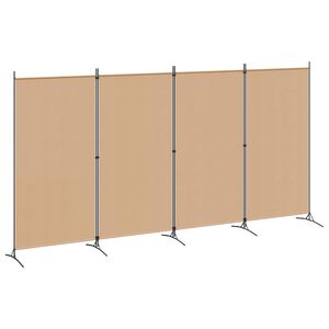 vidaXL 4-paneļu istabas dalītājs Bē&scaron;a 346 x 180 cm Audums