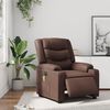 vidaXL elektrisks masāžas krēsls, atgāžams, brūna mākslīgā āda
