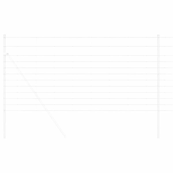 vidaXL Lauku žogs Sudraba 50 x 1,2 m Cinkots tērauds