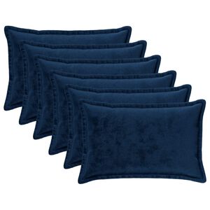 vidaXL Spilvenu pārvalks 6 gab. HOUTEN Tums zils 50 x 80 cm Flanelis
