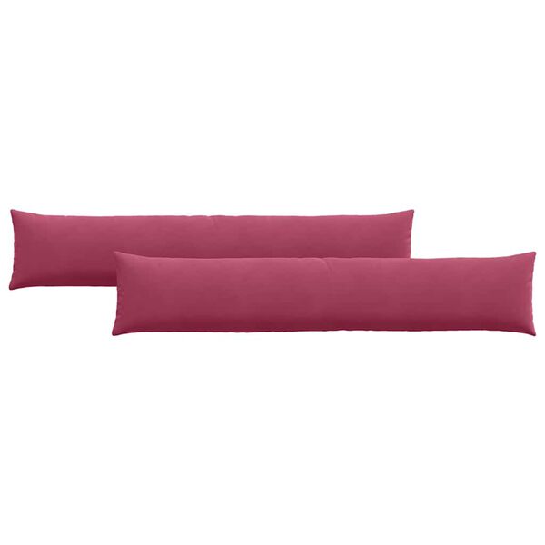 vidaXL Dīvāna spilveni 2 pcs Vīna sarkans 200 x 40 cm Korduroja audums
