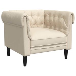 vidaXL Chesterfield atpūtas krēsls, lins