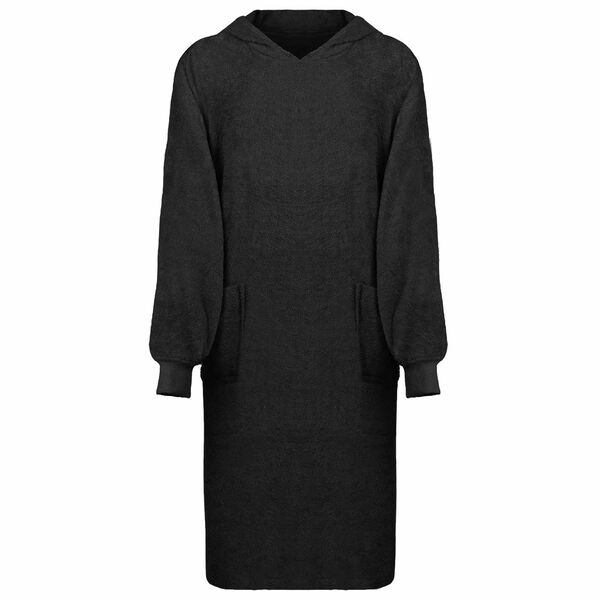 vidaXL Segas džemperis ar kapuci KINN Melna XL Kokvilna