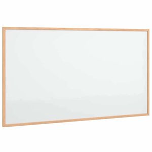 vidaXL magnētiskā baltā tāfele ar masīvkoka rāmi, 100x55 cm