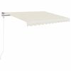 vidaXL Nolokāms markīze Krēmkrāsa 350 x 250 cm Audums un alumīnijs