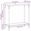 vidaXL Konsoles galds Melns ozols 75 x 30.5 x 75 cm Inženierijas koks