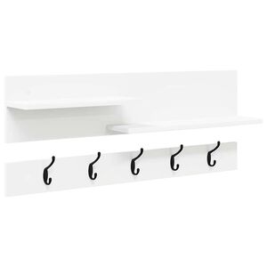 vidaXL Sienas pakaramais Balts 90 x 15 x 36 cm Inženierijas koks