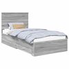 vidaXL Gultas rāmis Pelēks Sonoma 100 x 200 cm Inženierijas koks
